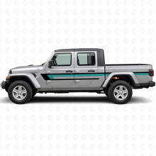 Vinilo adhesivo de rayas triples para la puerta lateral del Jeep Gladiator 2020+_2