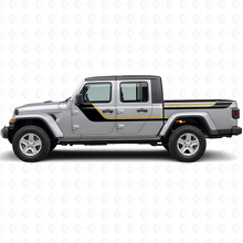 Calcomanía lateral de vinilo con franjas gemelas para Jeep Gladiator 2020+_2