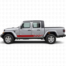Calcomanía Vinilo de Rayas Cuadriculadas Laterales para Jeep Gladiator 2020+_3