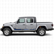 Calcomanía de vinilo con rayas laterales de bandera a cuadros para Jeep Gladiator 2020+_2