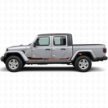 Calcomanía de vinilo con rayas laterales de bandera a cuadros para Jeep Gladiator 2020+_3