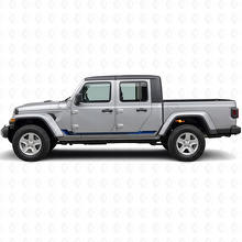 Calcomanía de vinilo con franjas laterales estilo racing para Jeep Gladiator 2020+_2