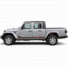 Calcomanía de vinilo con franjas laterales estilo racing para Jeep Gladiator 2020+_3