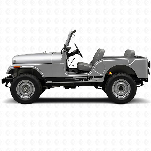 Kit de vinilos decorativos de franjas laterales para Jeep CJ-5 1955-1983_1