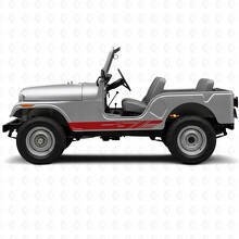 Kit de vinilos decorativos de franjas laterales para Jeep CJ-5 1955-1983_3