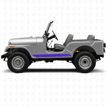 Calcomanía lateral de vinilo con franjas estilo topográfico para Jeep CJ-5 1955-1983_2