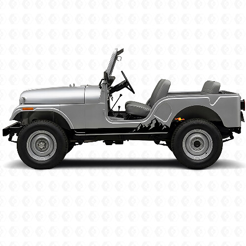 Vinilo lateral con rayas finas para Jeep CJ-5 1955-1983_1