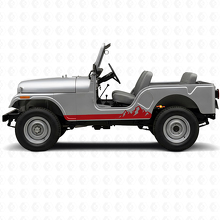 Vinilo lateral con rayas finas para Jeep CJ-5 1955-1983_3