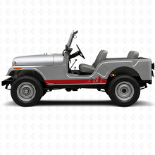 Vinilo lateral de rayas anchas de montañas para Jeep CJ-5 1955-1983_3