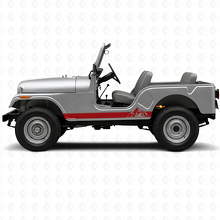 Vinilos Laterales con Rayas Estilo Montañas para Jeep CJ-5 1955-1983_2