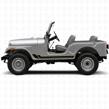 Calcomanía de vinilo con rayas gemelas para paneles laterales Jeep CJ-5 1955-1983_2