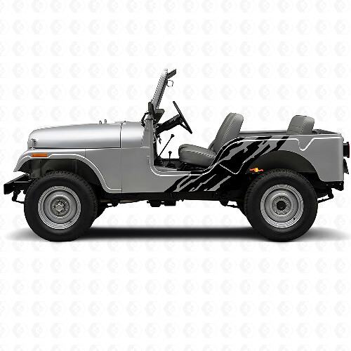 Vinilo lateral decorativo de salpicaduras de barro para Jeep CJ-5 1955-1983