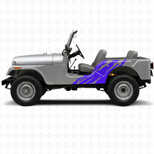 Vinilo lateral decorativo de salpicaduras de barro para Jeep CJ-5 1955-1983_2