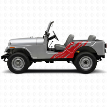 Vinilo lateral decorativo de salpicaduras de barro para Jeep CJ-5 1955-1983_3