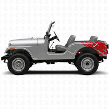 Gráfico de Salpicadura de Barro Adhesivo Vinilo Lateral Trasero para Jeep CJ-5 1955-1983_3