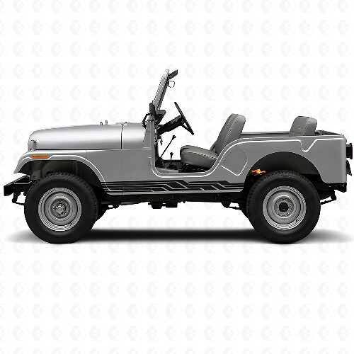 Calcomanía lateral de vinilo con rayas entrelazadas para Jeep CJ-5 1955-1983
