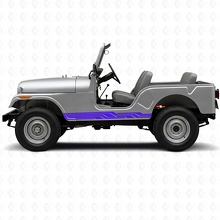 Calcomanía lateral de vinilo con rayas entrelazadas para Jeep CJ-5 1955-1983_2