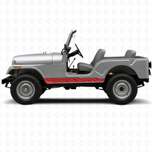 Calcomanía lateral de vinilo con rayas entrelazadas para Jeep CJ-5 1955-1983_3