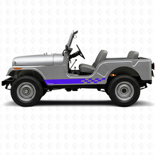 Calcomanía Vinilo de Rayas a Cuadros para Lado Jeep CJ-5 1955-1983_2
