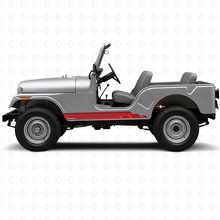 Kit de adhesivos laterales de vinilo con franjas curvas para Jeep CJ-5 1955-1983_3