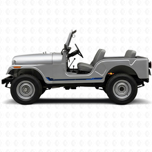 Calcomanía de vinilo con rayas laterales estilo racing para Jeep CJ-5 1955-1983_2