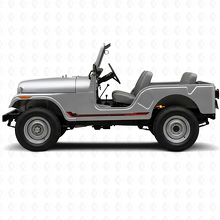 Calcomanía de vinilo con rayas laterales estilo racing para Jeep CJ-5 1955-1983_3