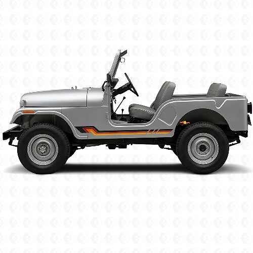 Vinilo de franjas laterales estilo vintage para Jeep CJ-5 1955-1983_1