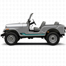 Vinilo de franjas laterales estilo vintage para Jeep CJ-5 1955-1983_2