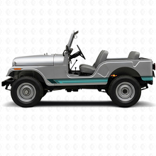 Vinilo lateral con franjas rectas vintage para Jeep CJ-5 1955-1983_2
