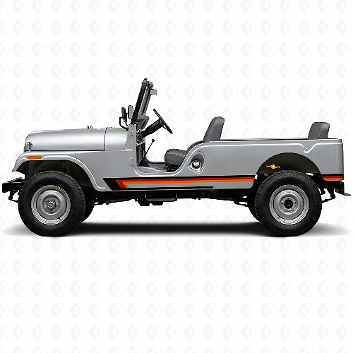 Vinilo adhesivo de triple raya para puerta lateral para Jeep CJ-6 1955-1975_1