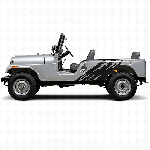 Vinilo adhesivo gráfico lateral de salpicaduras de barro para Jeep CJ-6 1955-1975_1