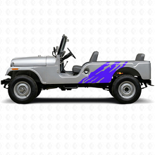Vinilo adhesivo gráfico lateral de salpicaduras de barro para Jeep CJ-6 1955-1975_2