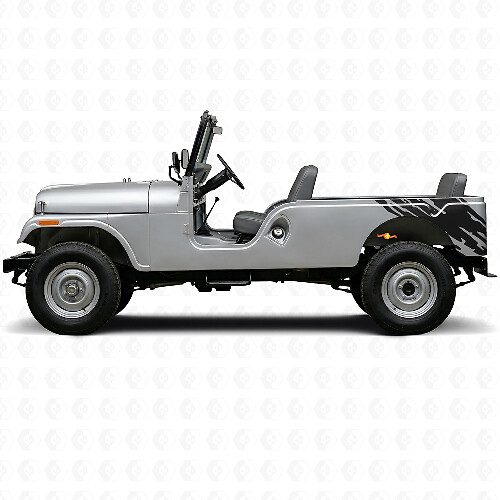 Vinilo adhesivo gráfico de salpicaduras de barro para la parte trasera lateral Jeep CJ-6 1955-1975_1