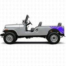 Vinilo adhesivo gráfico de salpicaduras de barro para la parte trasera lateral Jeep CJ-6 1955-1975_2