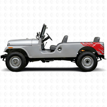Vinilo adhesivo gráfico de salpicaduras de barro para la parte trasera lateral Jeep CJ-6 1955-1975_3