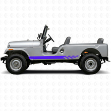 Pegatina vinilo lateral con franjas a cuadros para Jeep CJ-6 1955-1975_2