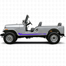 Calcomanía lateral de vinilo con rayas de panal para Jeep CJ-6 1955-1975_2
