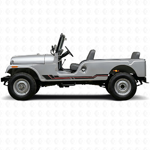 Vinilo adhesivo de líneas curvas para faldón lateral Jeep CJ-6 1955-1975_1