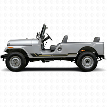 Vinilo adhesivo de líneas curvas para faldón lateral Jeep CJ-6 1955-1975_2