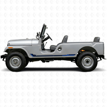 Calcomanía de vinilo con rayas laterales estilo racing para Jeep CJ-6 1955-1975_2