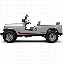 Calcomanía de vinilo con rayas laterales estilo racing para Jeep CJ-6 1955-1975_3