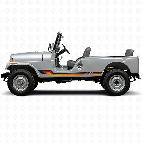 Calcomanía de vinilo con franjas laterales de estilo vintage para Jeep CJ-6 1955-1975_1