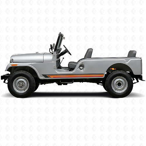 Vinilo lateral de rayas rectas vintage para Jeep CJ-6 1955-1975