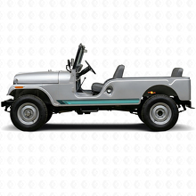 Vinilo lateral de rayas rectas vintage para Jeep CJ-6 1955-1975_2