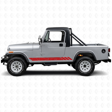 Vinilo lateral de rayas estilo topográfico para Jeep CJ-8 Scrambler 1981-1986_3