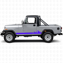 Vinilo Lateral de Rayas Finas Montaña para Jeep CJ-8 Scrambler 1981-1986_2