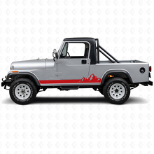 Vinilo Lateral de Rayas Finas Montaña para Jeep CJ-8 Scrambler 1981-1986_3