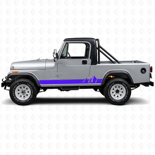 Vinilo lateral de rayas anchas de montañas para Jeep CJ-8 Scrambler 1981-1986_2