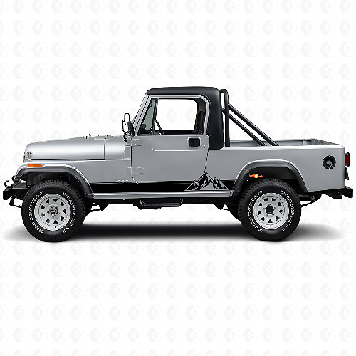 Calcomanía adhesiva lateral con rayas estilo montañas para Jeep CJ-8 Scrambler 1981-1986