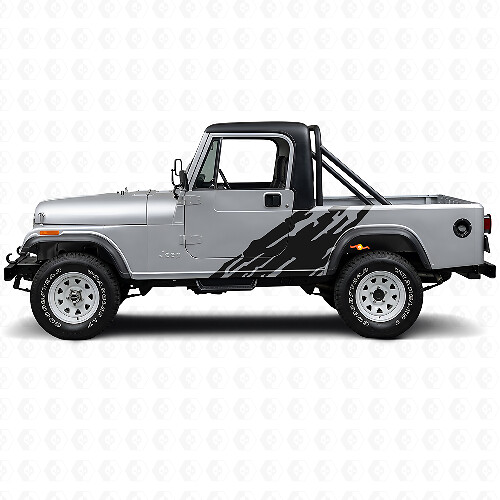 Calcomanía de vinilo lateral con gráfico de salpicadura de barro para Jeep CJ-8 Scrambler 1981-1986_1
